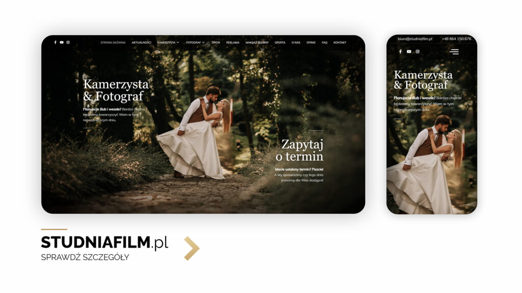 strona internetowa - projektowanie i tworzenie stron na wordpress - studnia film