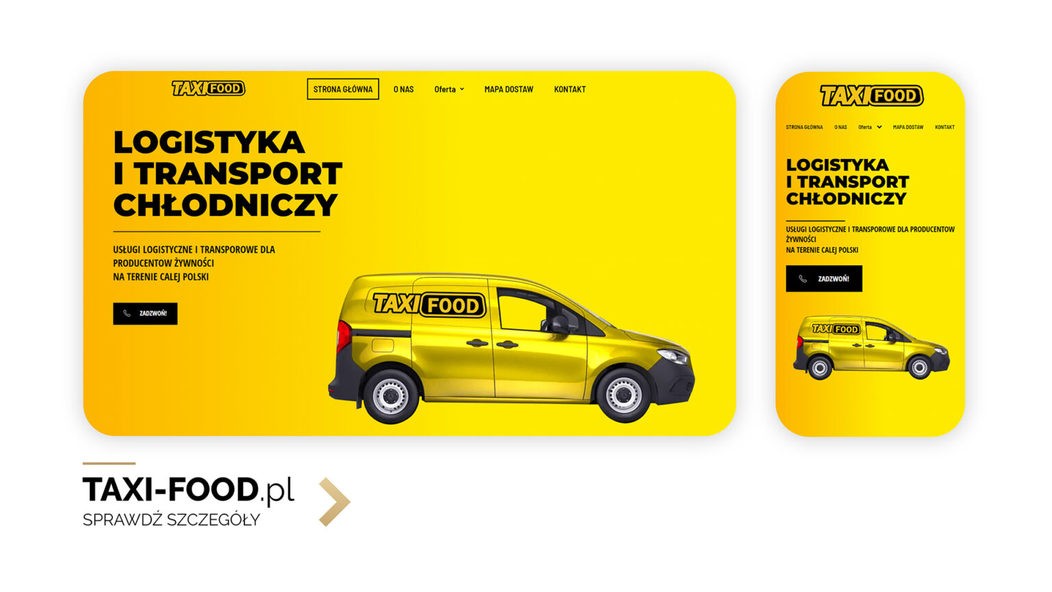 strona internetowa - projektowanie i tworzenie stron na wordpress - Taxi Food